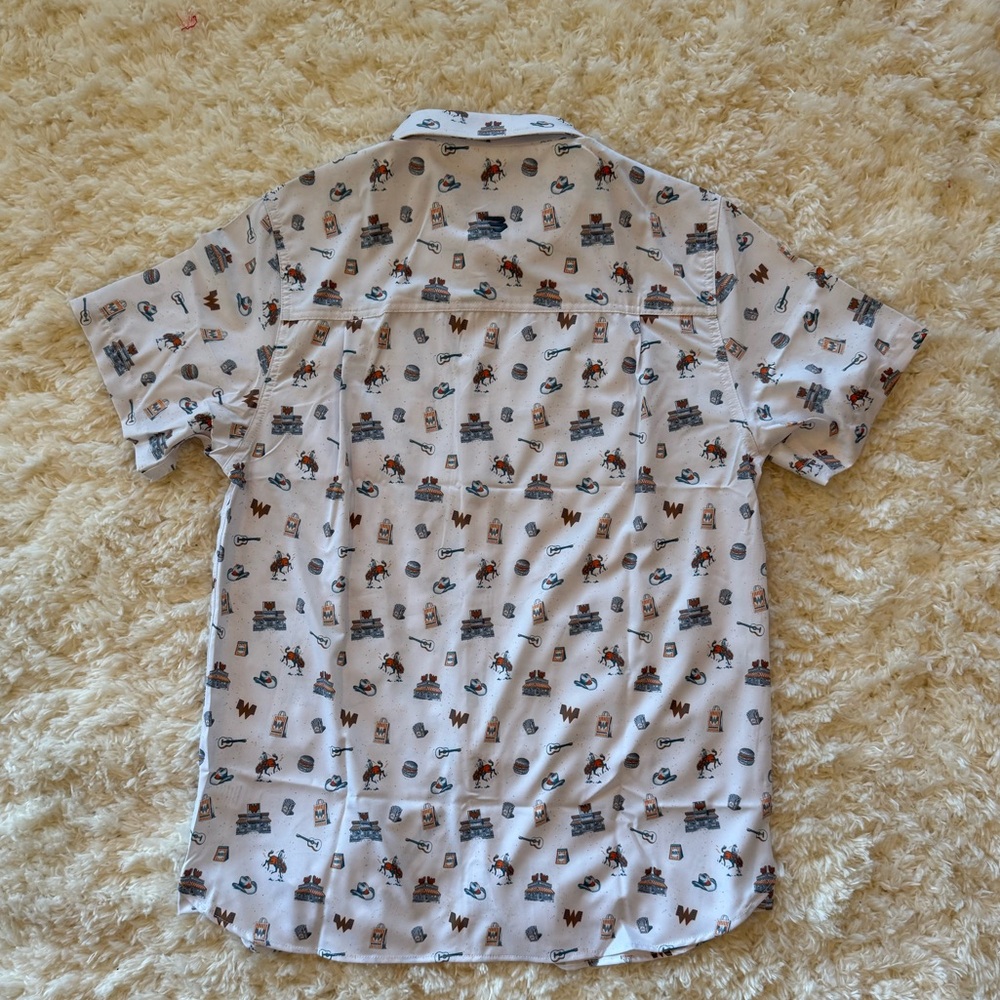NWT Burlebo performance button up Whataburger the… - image 2